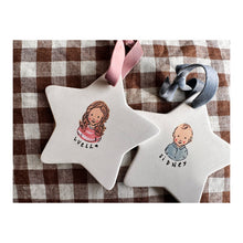 Load image into Gallery viewer, EARLY BIRD Custom Illustrated Painted Star Decoration 2026