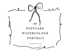 Load image into Gallery viewer, A6 Postcard Watercolour Portraits