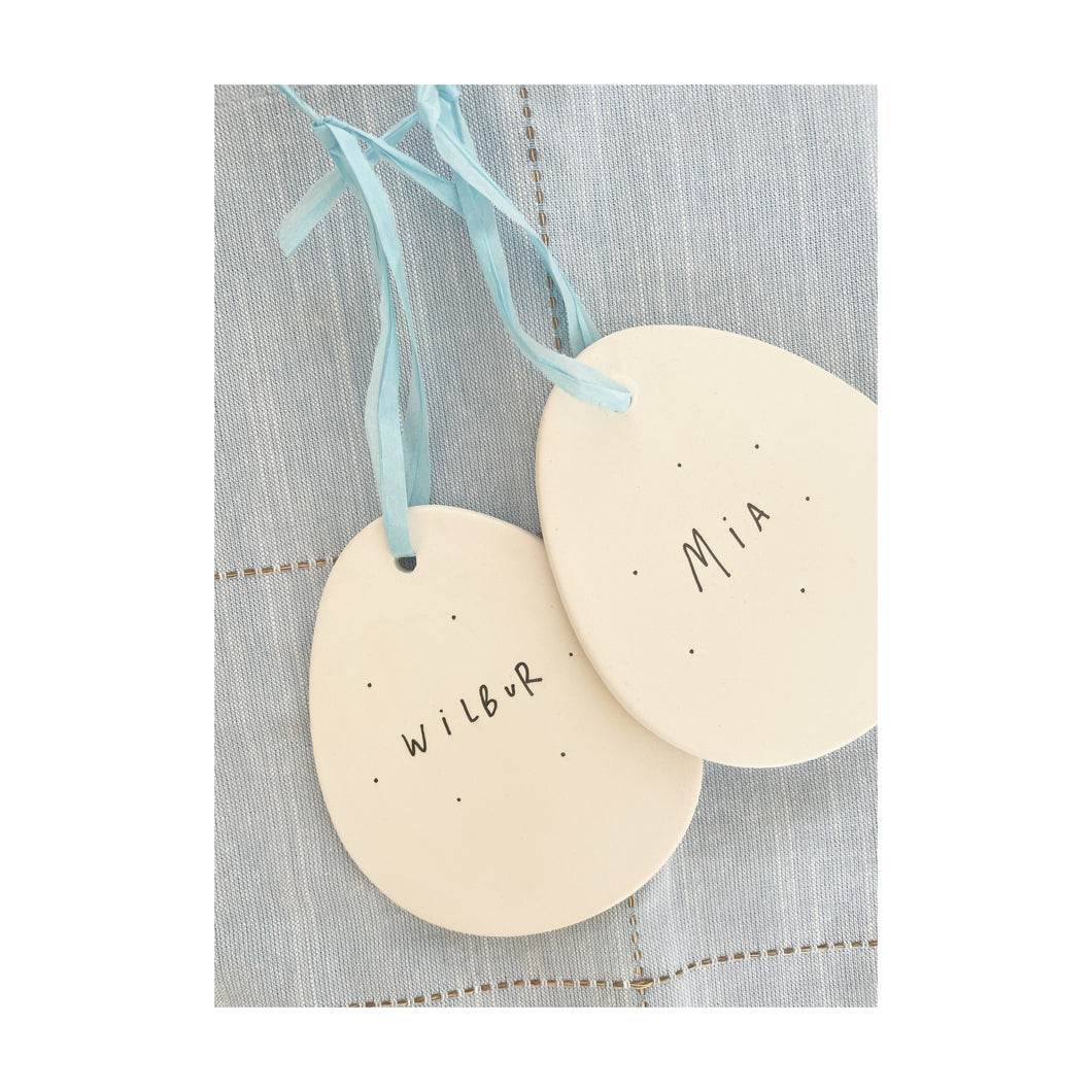 Lettered Ceramic Egg