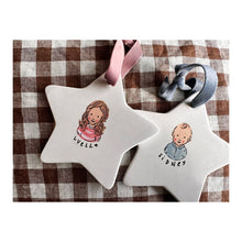 Load image into Gallery viewer, EARLY BIRD Custom Illustrated Painted Star Decoration 2025
