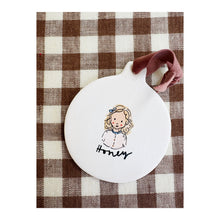Load image into Gallery viewer, Custom Illustrated Painted FLAT Bauble

