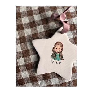 EARLY BIRD Custom Illustrated Painted Star Decoration 2025
