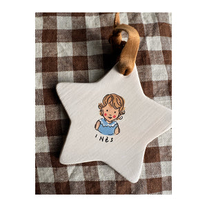 EARLY BIRD Custom Illustrated Painted Star Decoration 2025