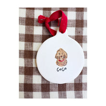 Load image into Gallery viewer, Custom Illustrated Painted FLAT Bauble
