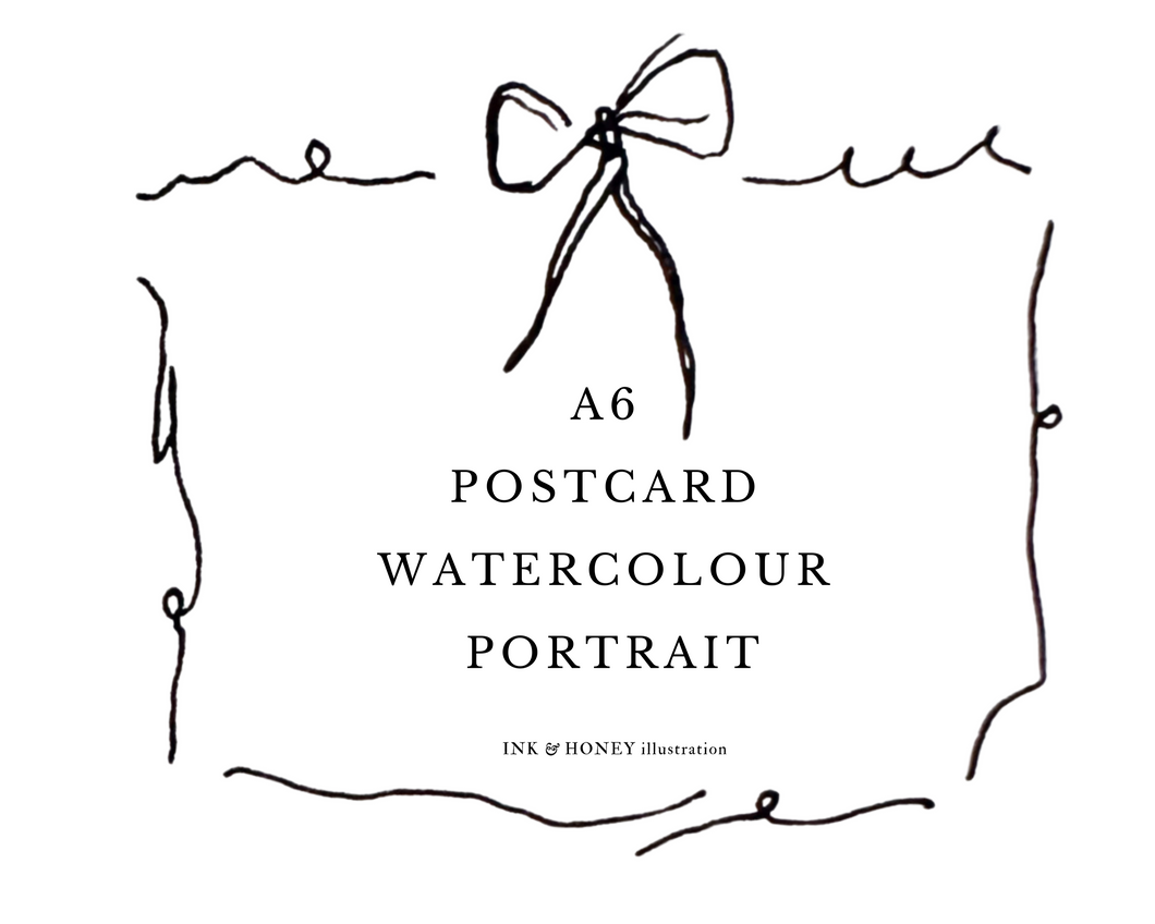 A6 Postcard Watercolour Portraits