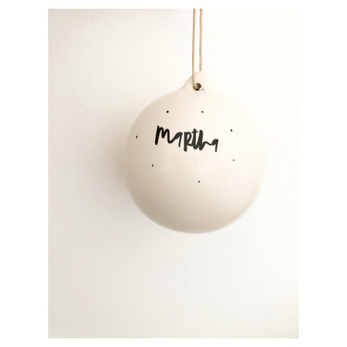 Lettered Bauble