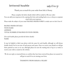 Lettered Bauble